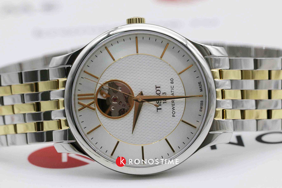 Часы Tissot Tradition Powermatic 80 Open Heart T063.907.22.038.00 — Швейцария, механические
