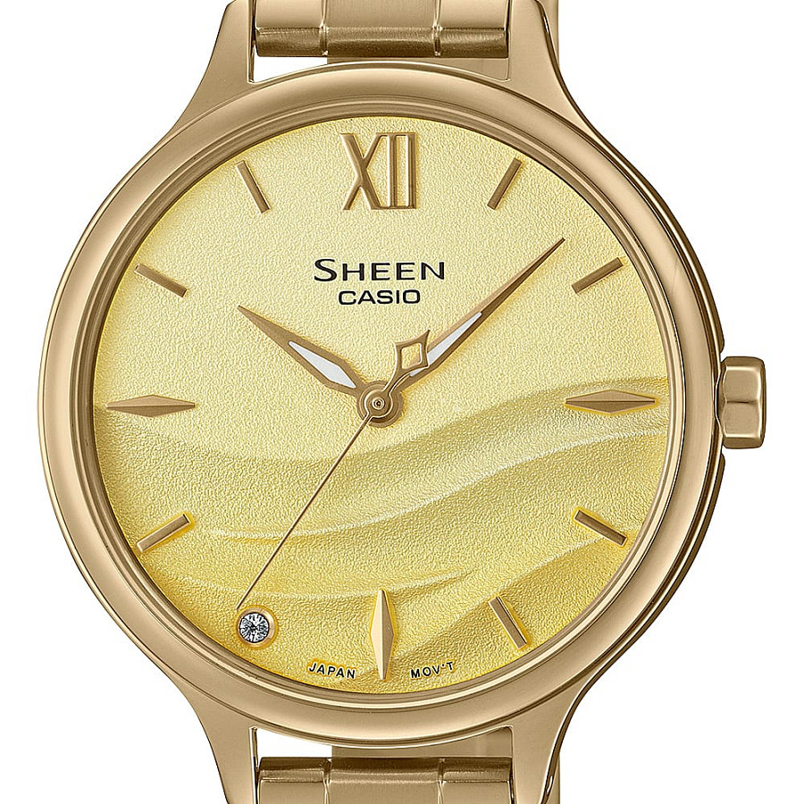 Часы Casio Sheen SHE-4550G-9A — кварцевые, металл сталь