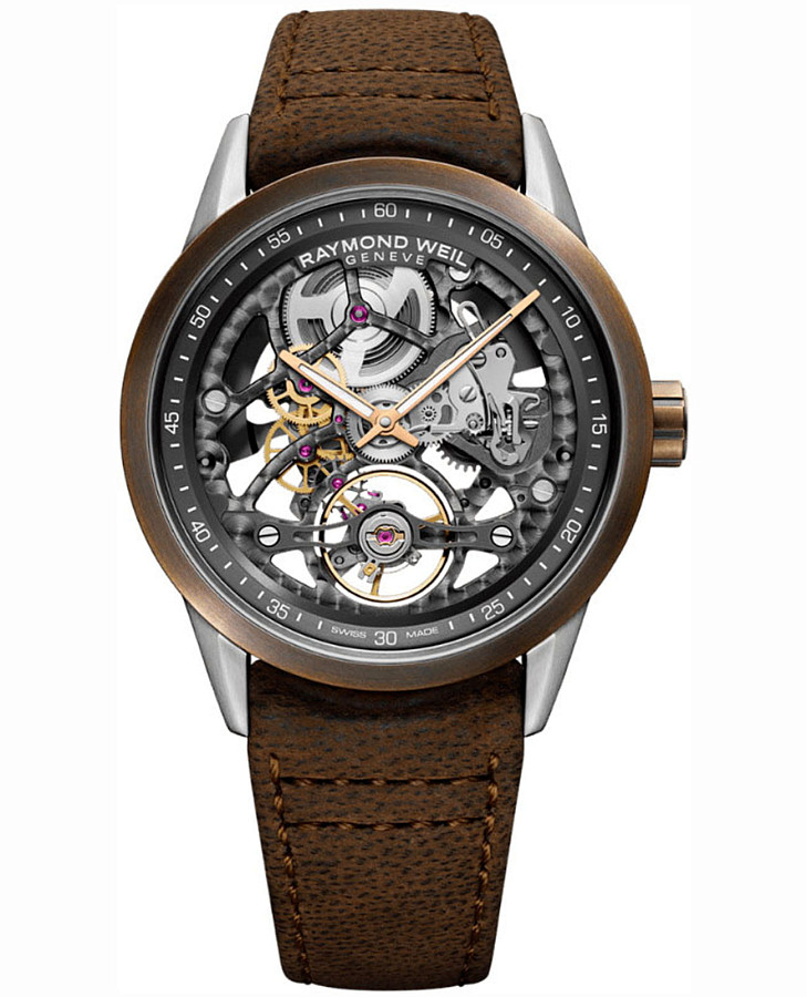 Часы Raymond Weil Freelancer Skeleton 2785-SBC-60000 — мужские, серый