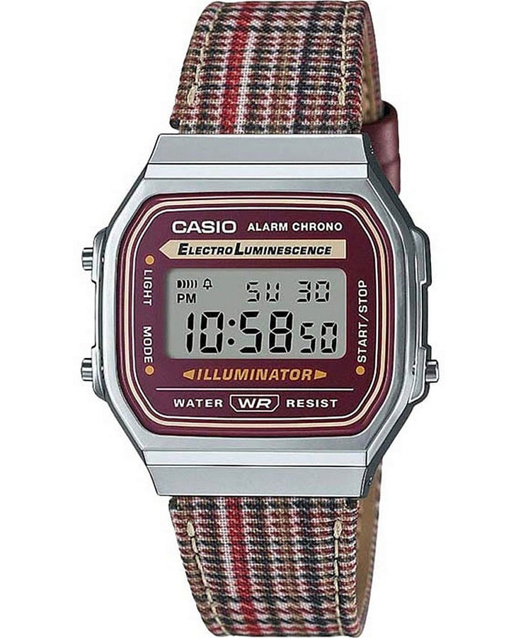 Часы Casio Collection A168WEFL-5AEF — мужские, бордовый