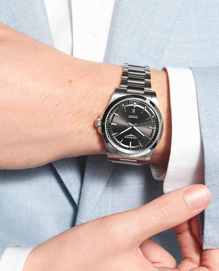 Часы Longines Conquest L3.830.4.52.6 — сталь металл, мужские, Швейцария
