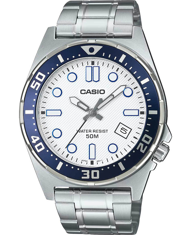 Часы Casio Collection MTD-135D-7A — мужские, белый