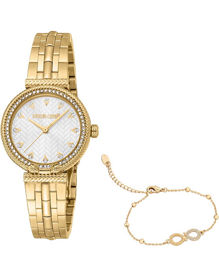 Часы Roberto Cavalli Chiarezza RC5L078M0025_SET — женские, серебристый