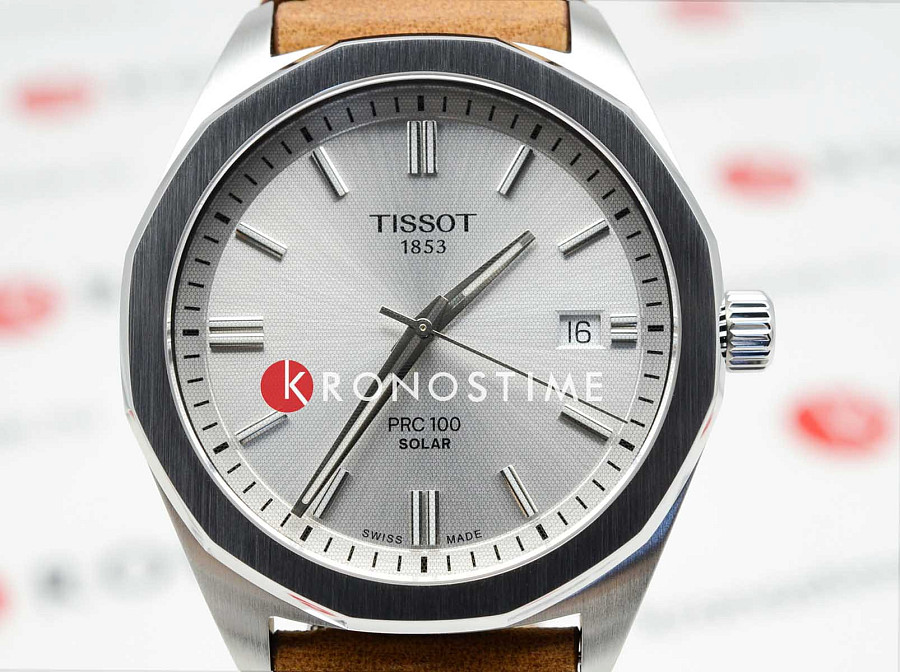 Часы Tissot PRC 100 Solar Quartz 39mm T151.422.16.031.00 — сталь металл, Швейцария
