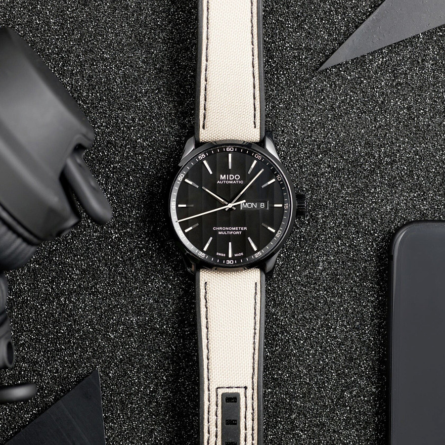 Часы Mido Multifort Chronometer 1 M038.431.37.051.09 — мужские, тканевый