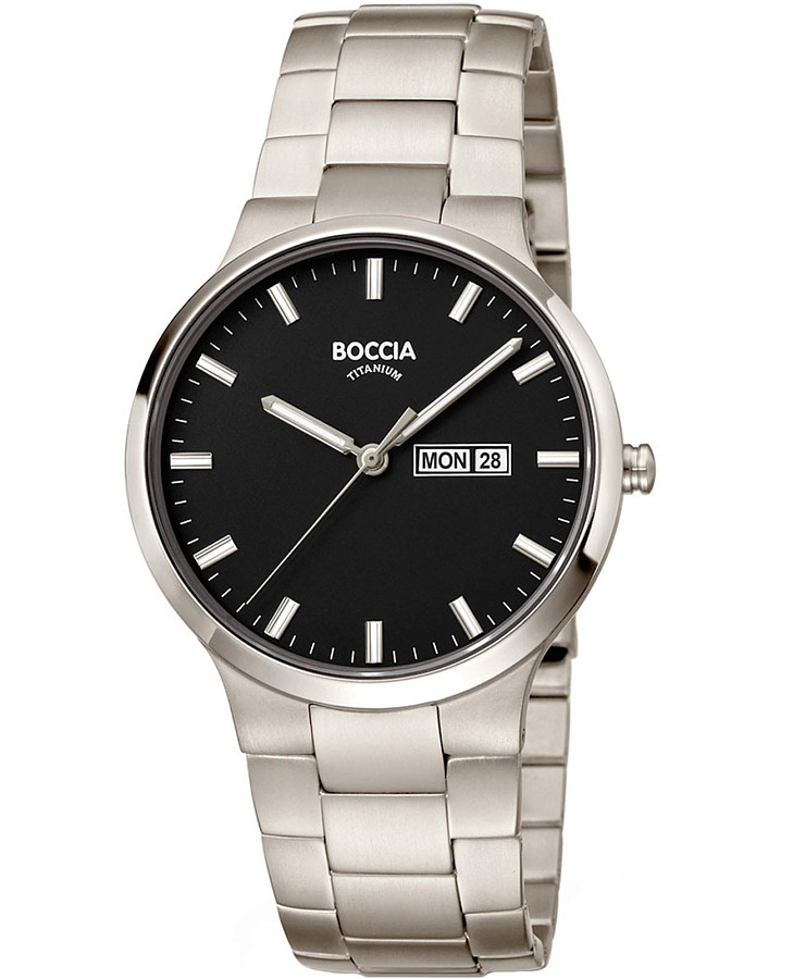 Часы Boccia Titanium 3649-03 — мужские, черный