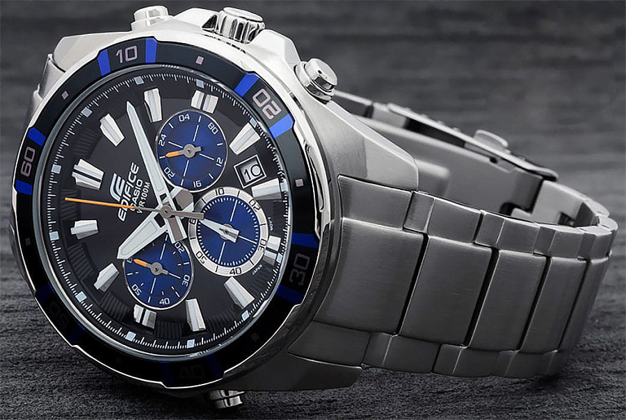 Часы Casio Edifice EFR-534D-1A2 — кварцевые, алюминий сталь металл