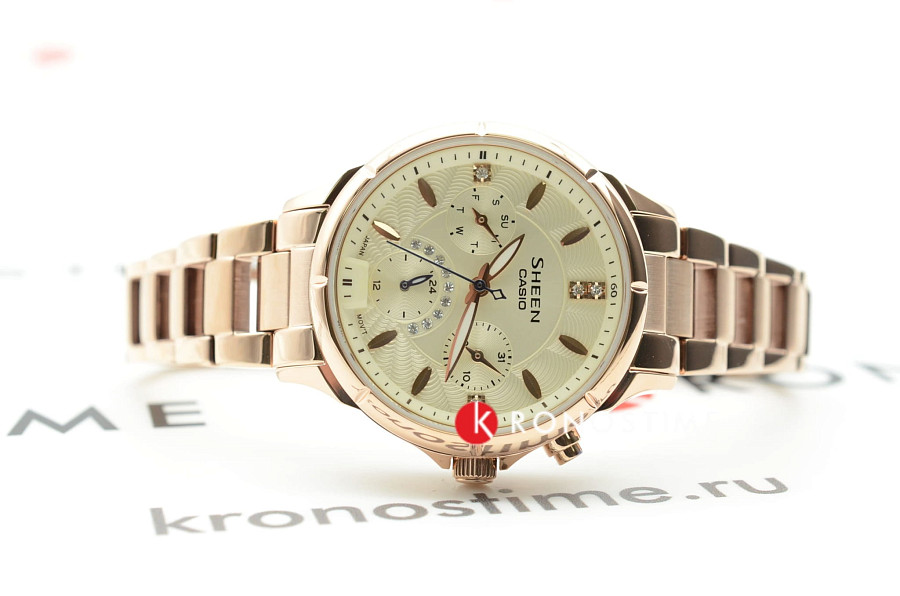 Часы Casio Sheen SHE-3047PG-9AUER — нержавеющая сталь, женские