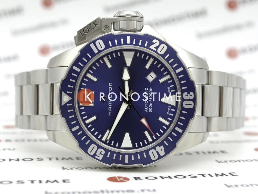 Часы Hamilton Khaki Navy Frogman H77705145 — механические, металл сталь