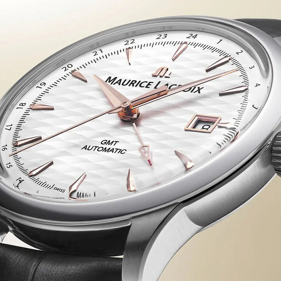 Часы Maurice Lacroix 1975 Automatic Vagues Du Jura GMT 756048-SS001-130-2 — механические, металл сталь