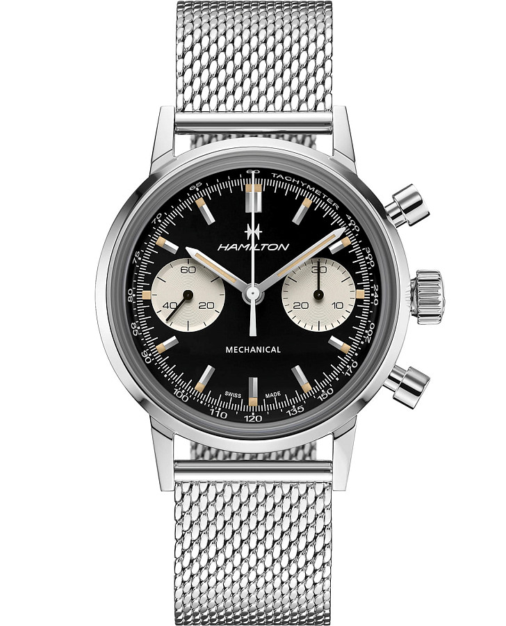 Часы Hamilton American Classic Intra-Matic Chronograph H H38429130 — мужские, черный