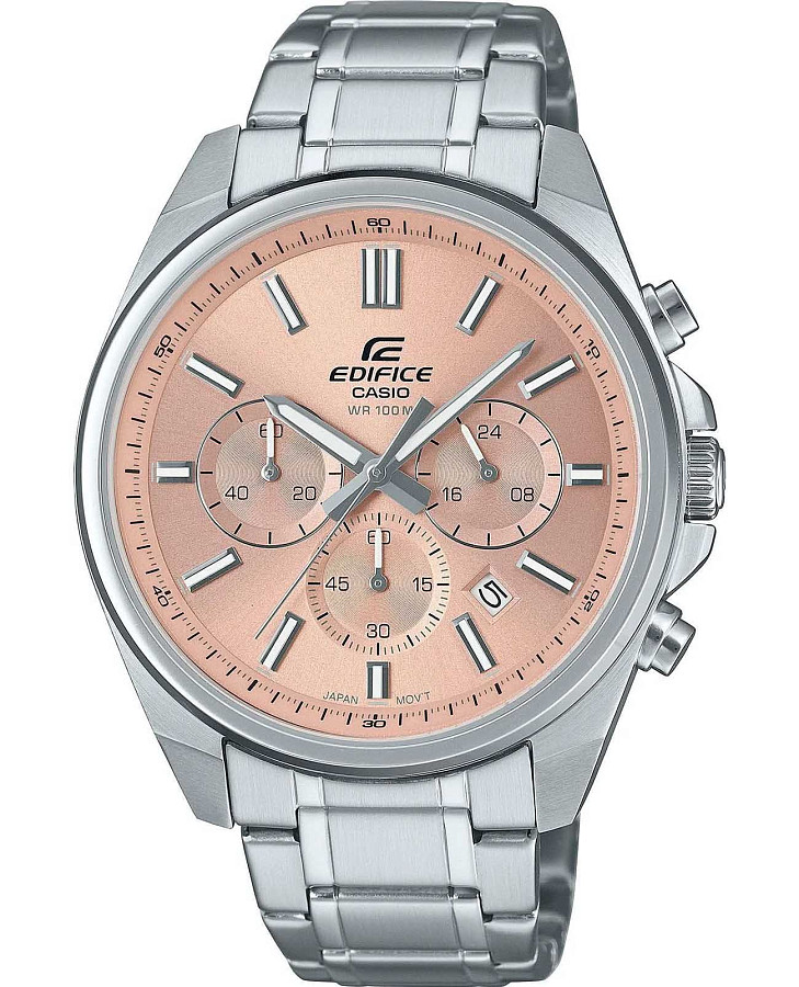 Часы Casio Edifice EFV-650D-4A — мужские, бежевый