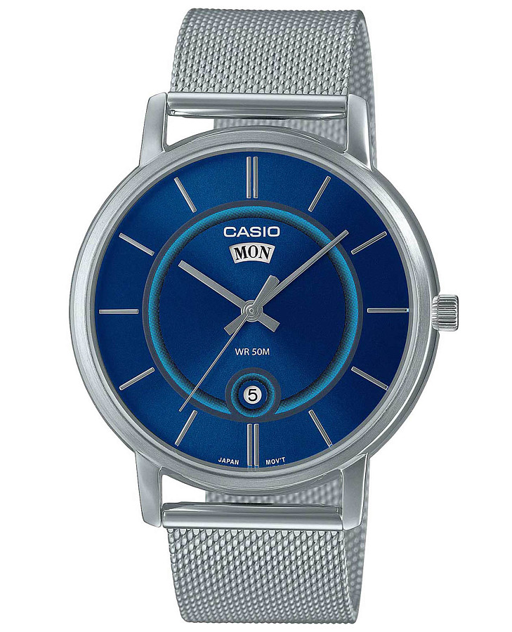 Часы Casio Collection MTP-B120M-2AVDF (MTP-B120M-2A) — мужские, синий