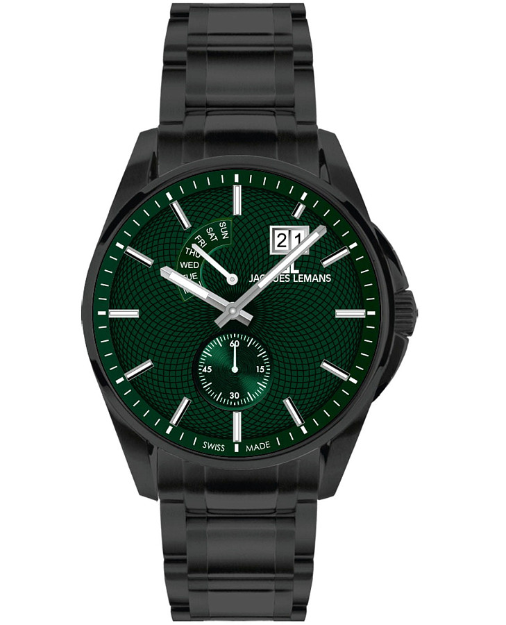 Часы Jacques Lemans Derby 1-2199U — мужские, зеленый