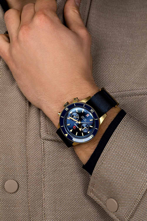 Часы Rado Captain Cook Automatic Chronograph R32146208 — тканевый, мужские