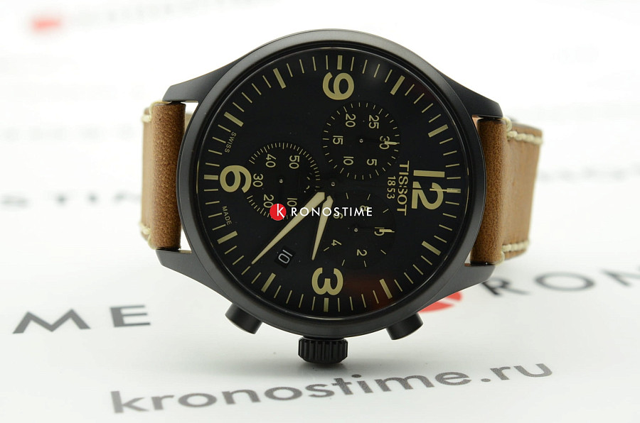 Часы Tissot Chrono XL T116.617.36.057.00 — мужские, коричневый