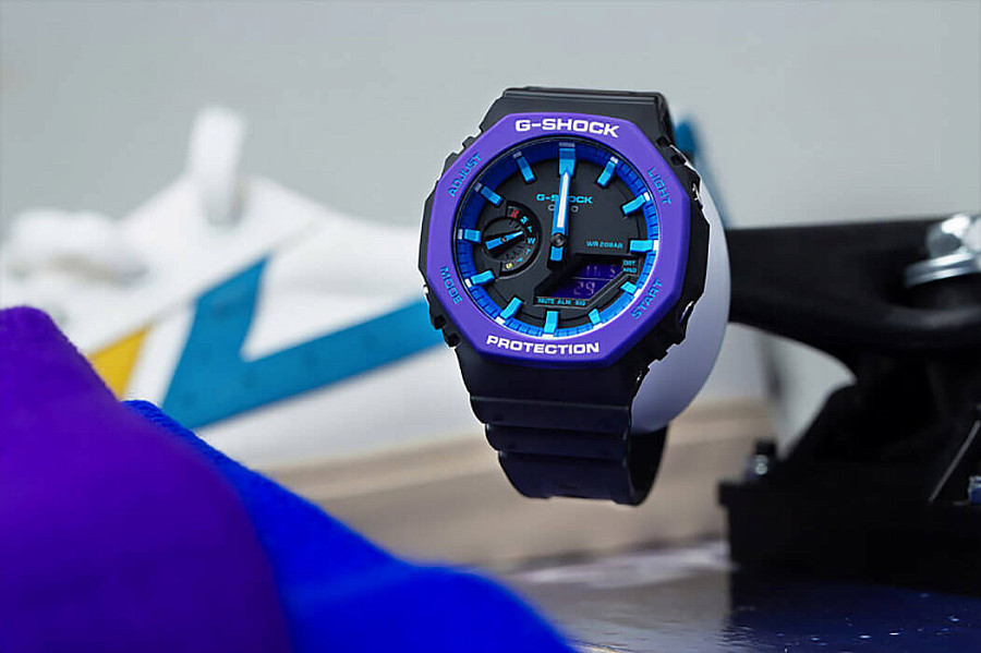 Часы Casio G-Shock GA-2100THS-1A — мужские, пластик