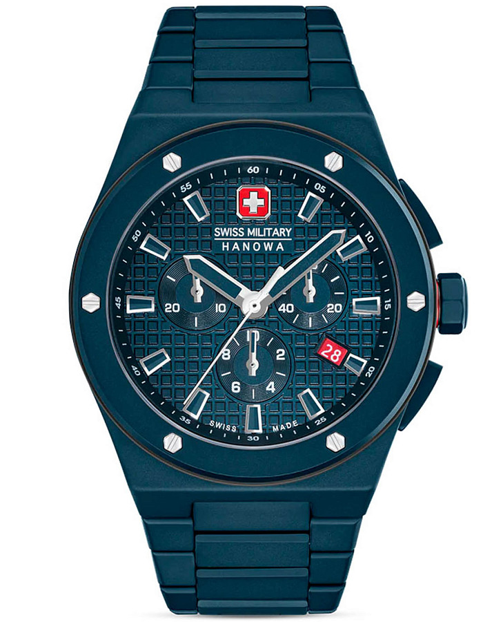 Часы Swiss Military Hanowa Sidewinder Ceramic SMWGI0002281 — мужские, синий