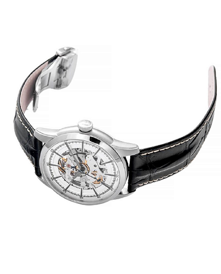Часы Hamilton American Classic RailRoad Skeleton Auto H40655751 — сталь металл, Швейцария