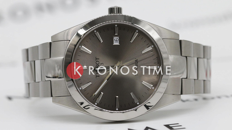 Часы Tissot Gentleman Titanium T127.410.44.081.00 — серебристый, кварцевые