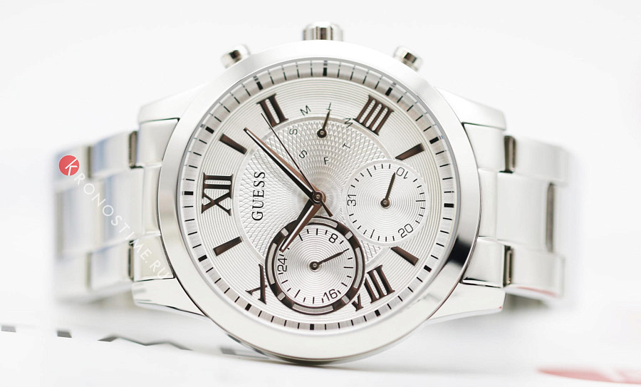 Часы GUESS W1070L1 — серебристый, кварцевые