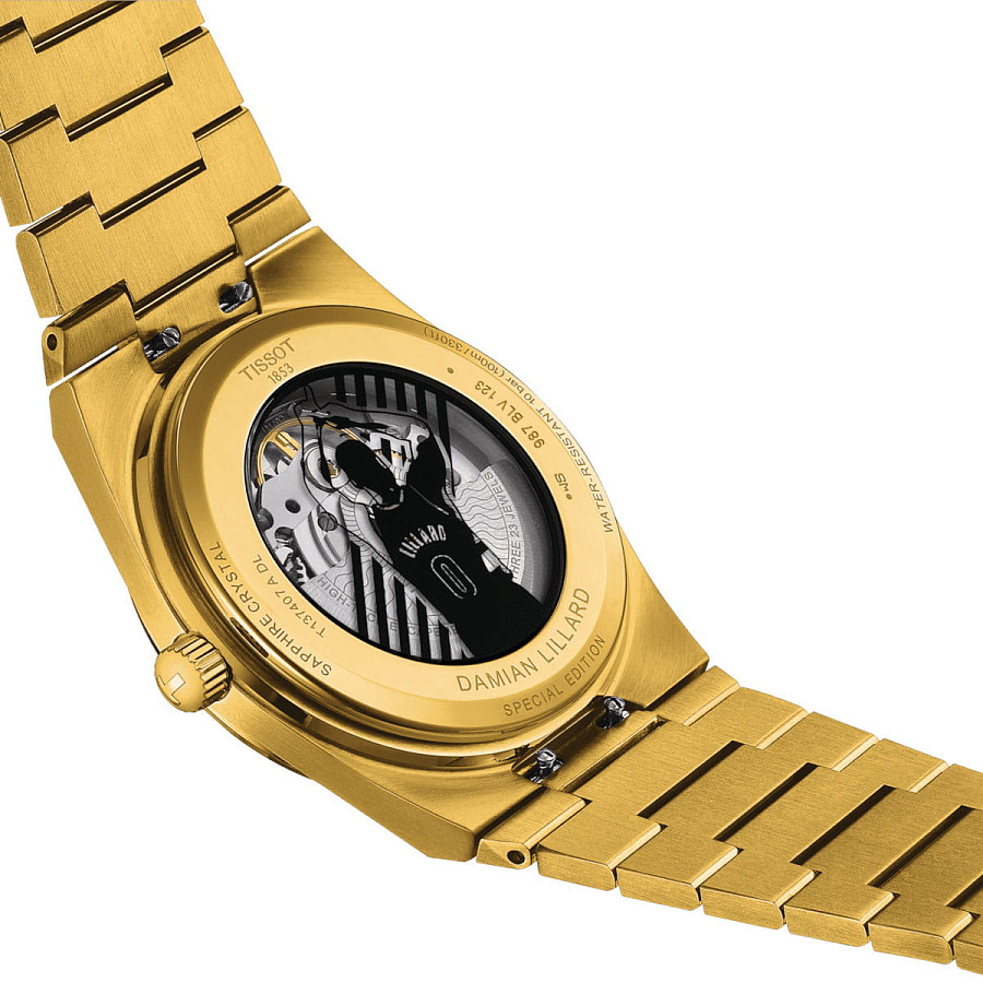 Часы Tissot PRX Powermatic 80 Damian Lillard Special Edition T137.407.33.051.00 — мужские, золотистый