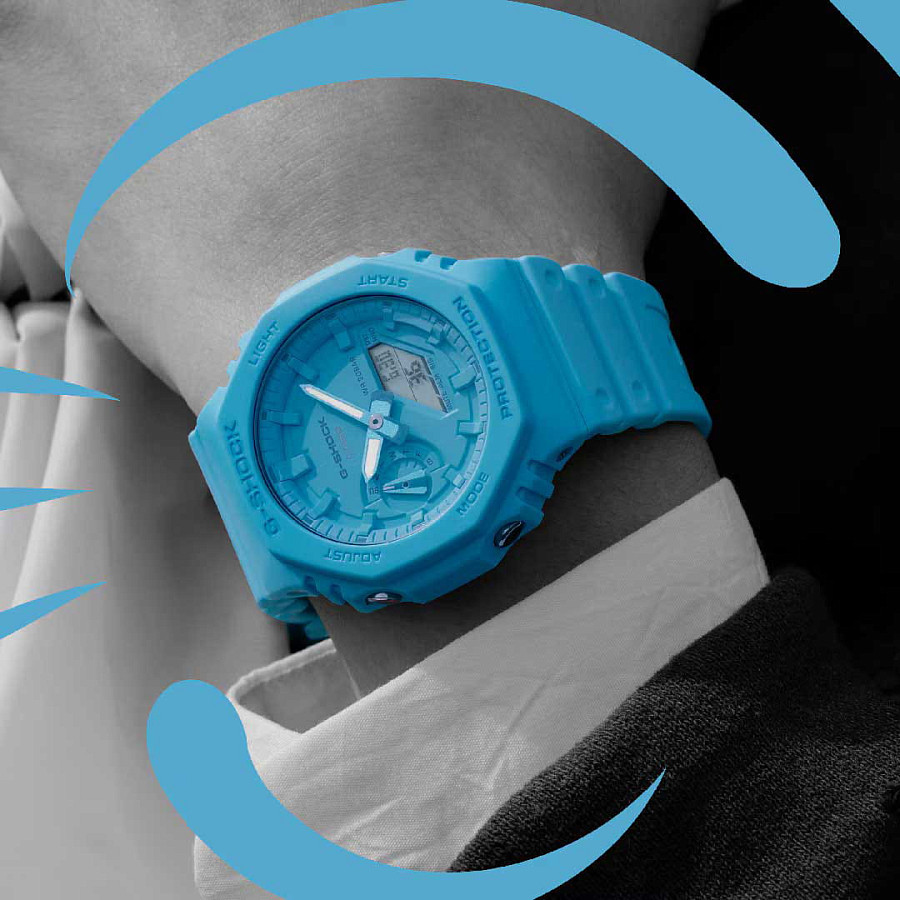Часы Casio G-Shock GA-2100-2A2DR (GA-2100-2A2) — пластик карбон, Япония
