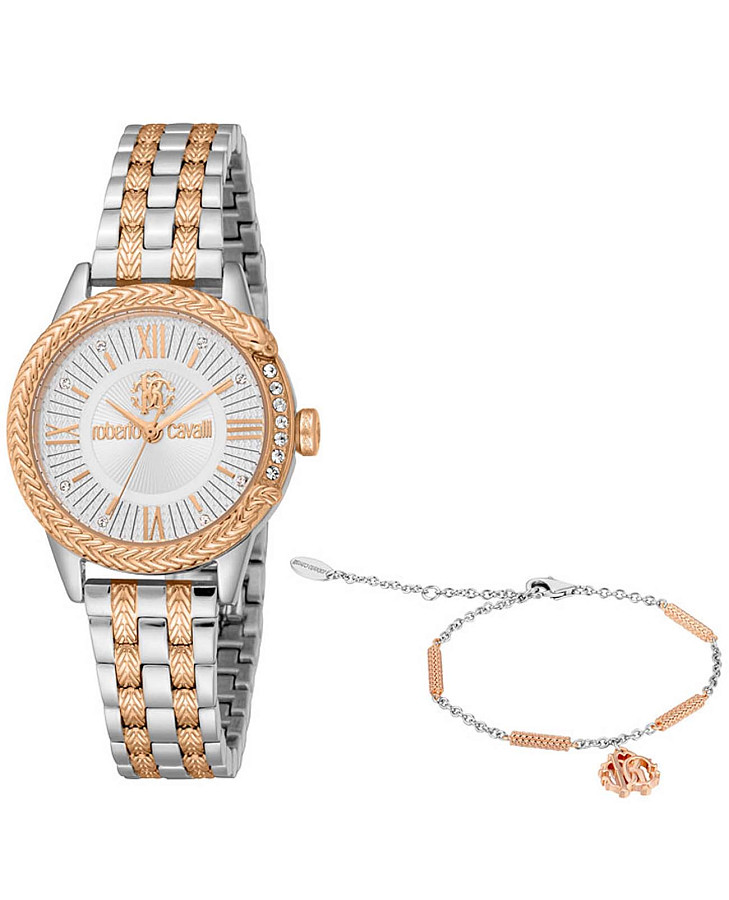 Часы Roberto Cavalli Euforia RC5L077M0095_SET — женские, серебристый