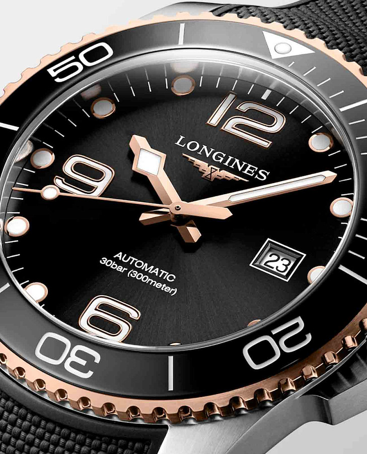 Часы Longines HydroConquest L3.782.3.58.9 — механические, металл сталь керамика