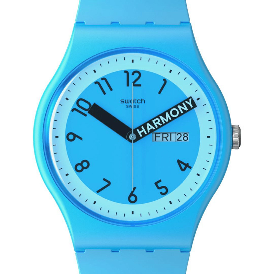 Часы Swatch New Gent Biosourced SO29S702 — кварцевые, пластик