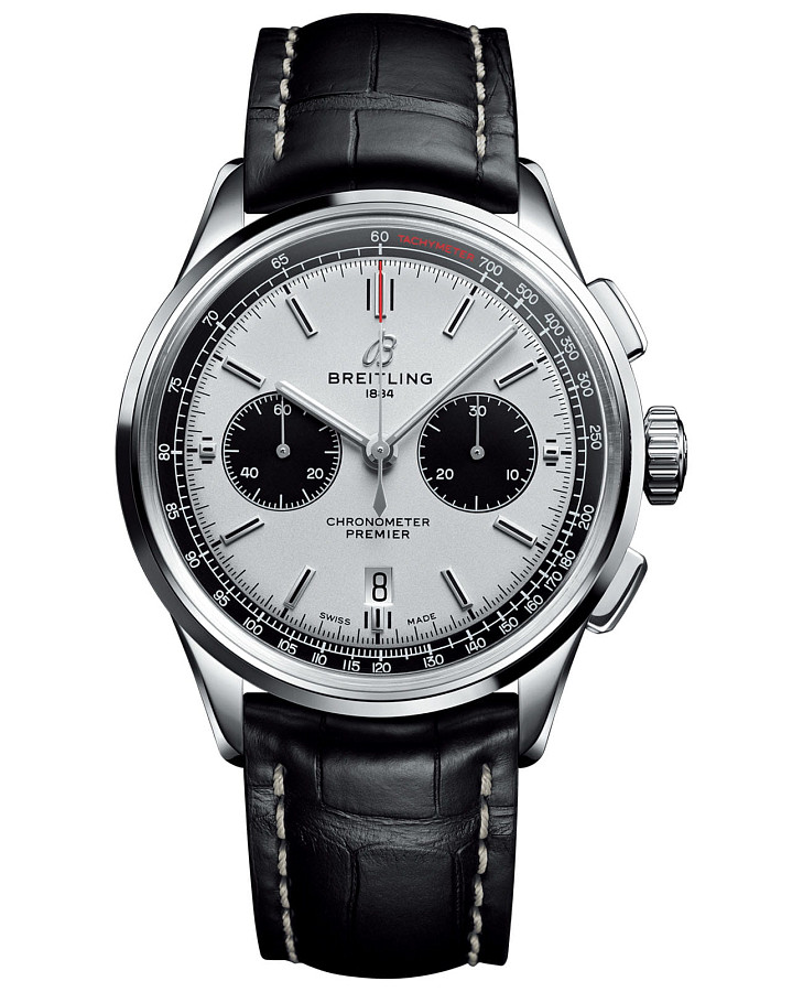Часы Breitling Premier B01 Chronograph 42 AB0118221G1P2 — мужские, белый