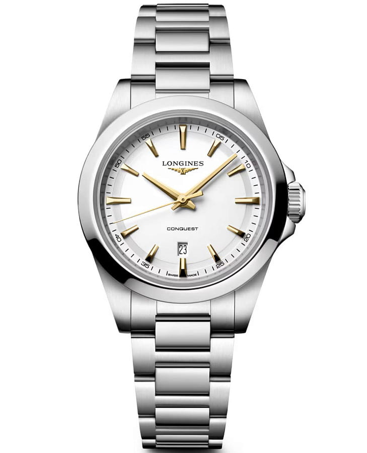 Часы Longines Conquest 30 mm L3.350.4.12.6 — женские, белый