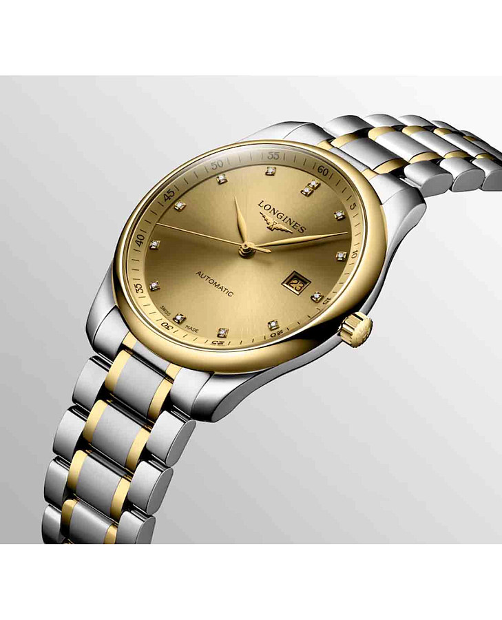 Часы Longines Master Collection L2.893.5.37.7 — мужские, нержавеющая сталь + золото 18к