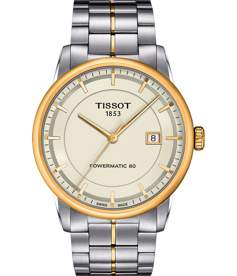 Часы Tissot Luxury Powermatic 80 T086.407.22.261.00 — мужские, бежевый