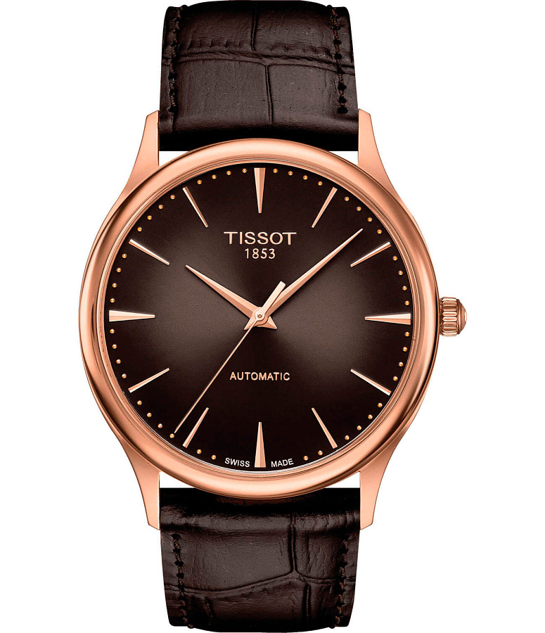 Часы Tissot Excellence Automatic 18K Gold T926.407.76.291.00 — мужские, коричневый