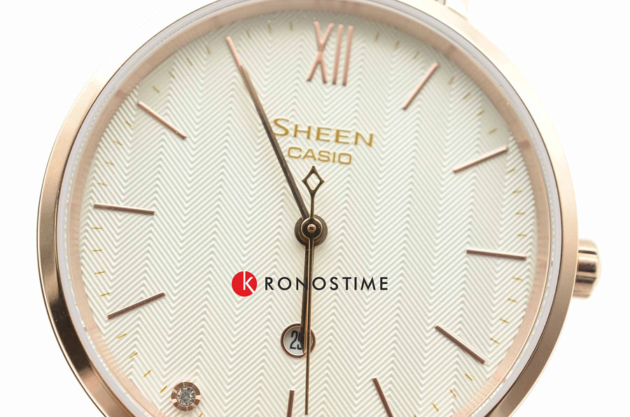 Часы Casio Sheen SHE-4539CGL-7AUDF — кожаный, женские