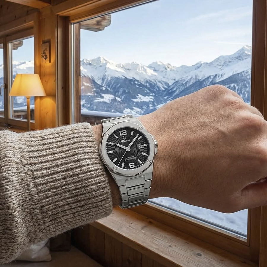 Часы Festina Swiss Made F22000/4 — кварцевые, металл сталь