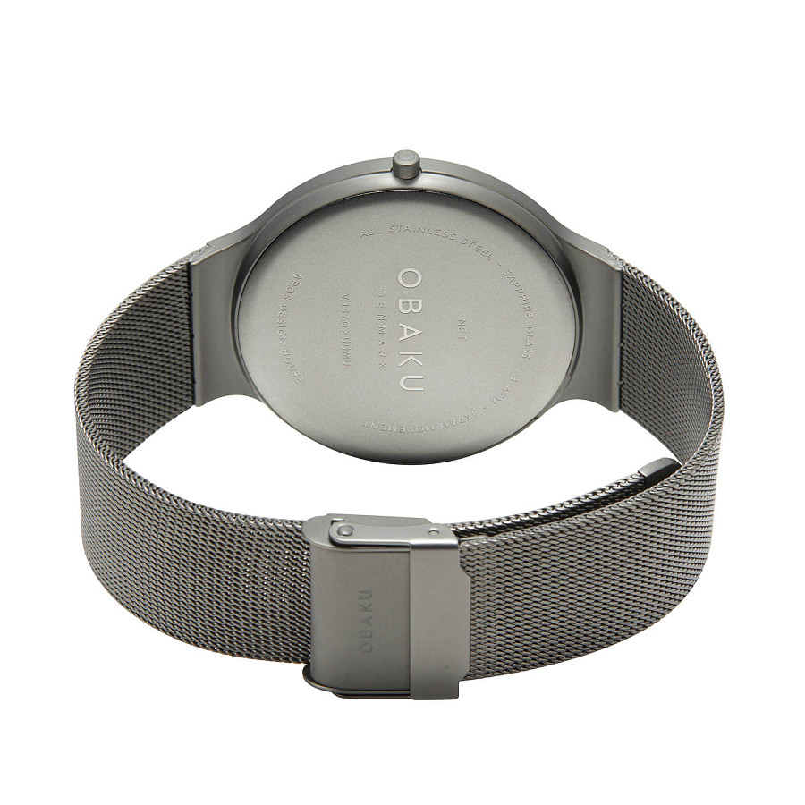 Часы Obaku Ultra Slim V307GXUUMU — нержавеющая сталь с ip-покрытием, мужские