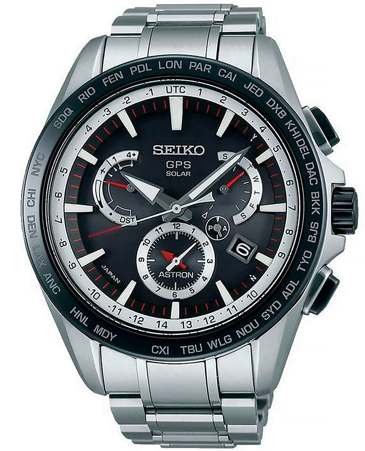 Часы Seiko Astron GPS Solar SSE051J1 — мужские, черный