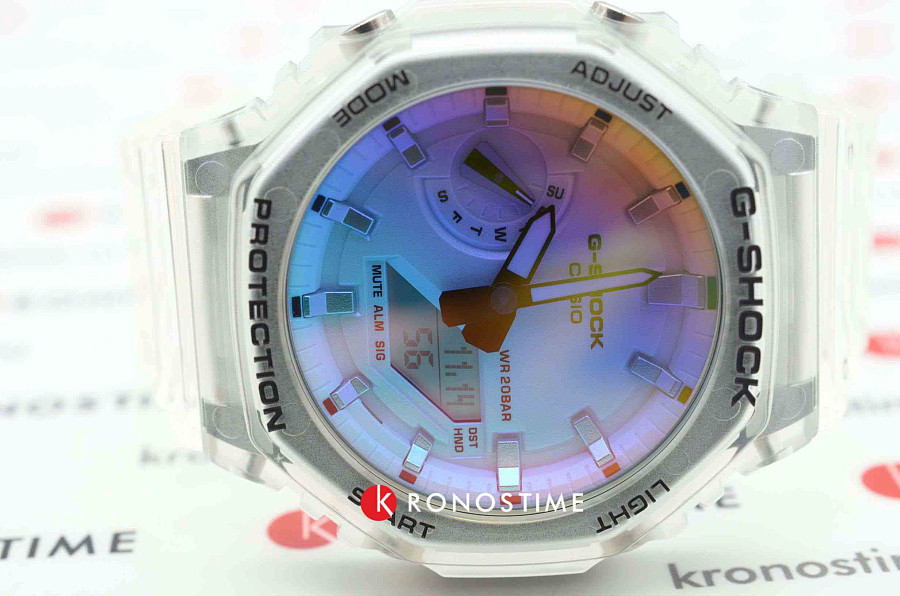 Часы Casio G-Shock GA-2100SRS-7A — карбон пластик, пластик