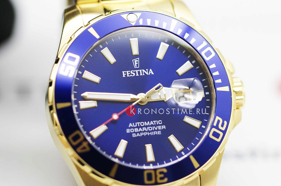 Часы Festina Automatic F20533/1 — мужские, сталь c pvd покрытием