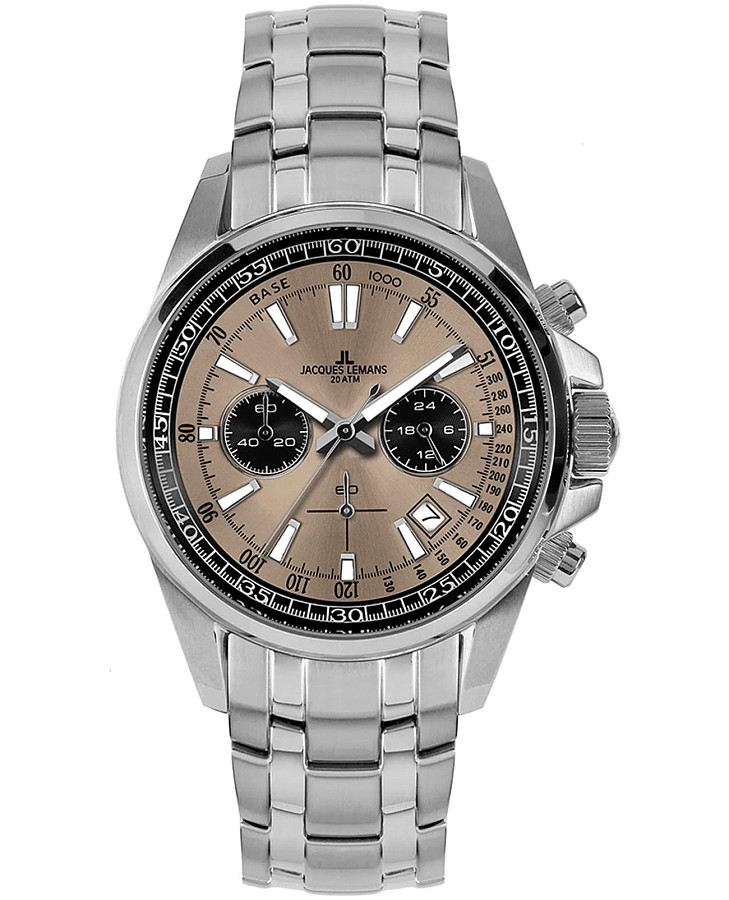 Часы Jacques Lemans Liverpool 1-2117ZG — мужские, коричневый