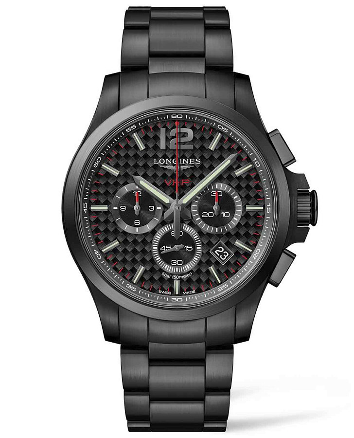 Часы Longines Conquest V.H.P. L3.727.2.66.6 — мужские, черный