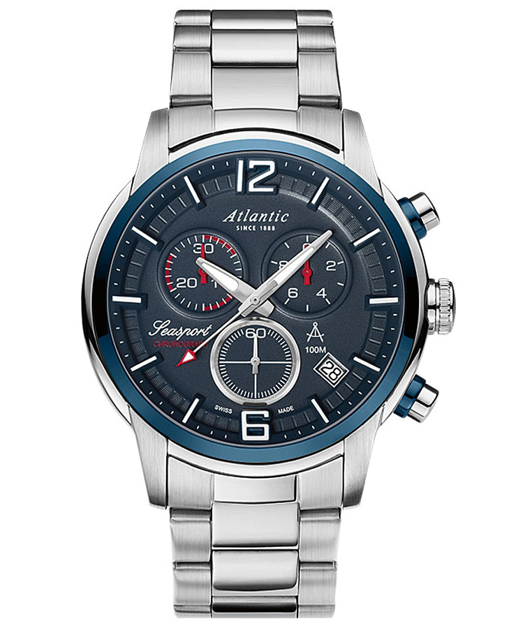 Часы Atlantic 87466.47.55 — мужские, синий