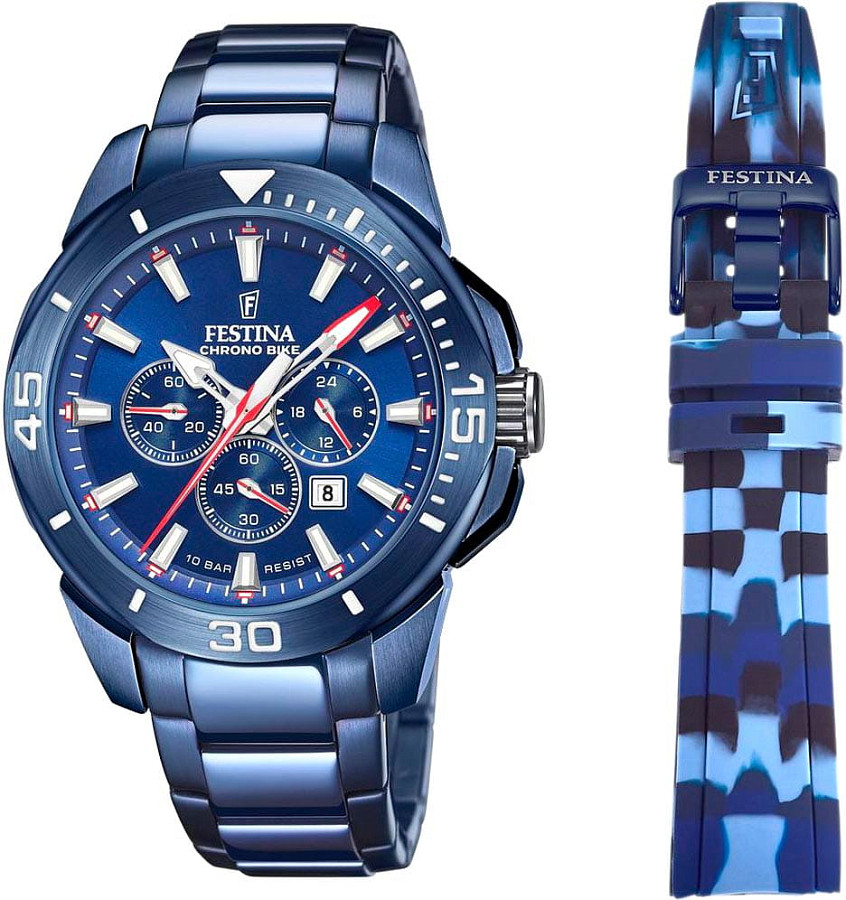 Часы Festina Chrono Bike F20643/1 — кварцевые, сталь металл