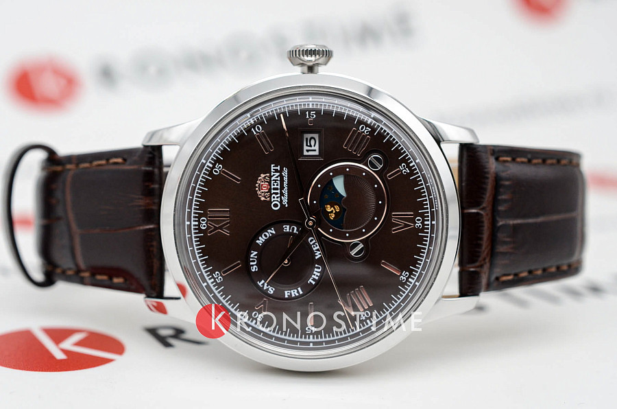 Часы Orient Sun & Moon RA-AK0804Y (RN-AK0804Y) — механические, металл сталь