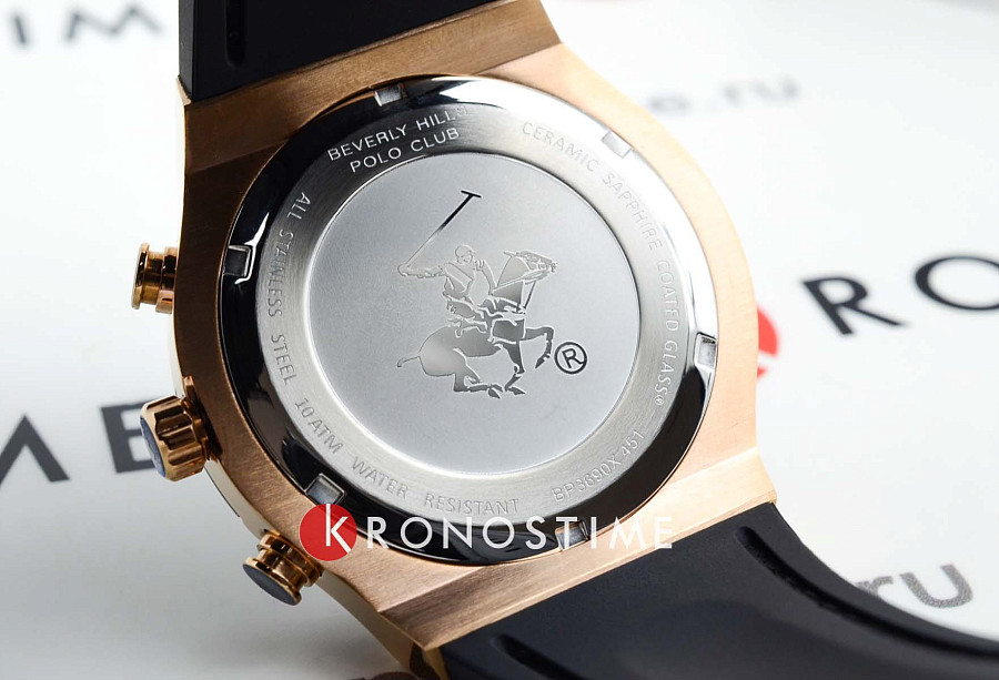 Часы Beverly Hills Polo Club BP3690X.451 — мужские, кожа + каучук