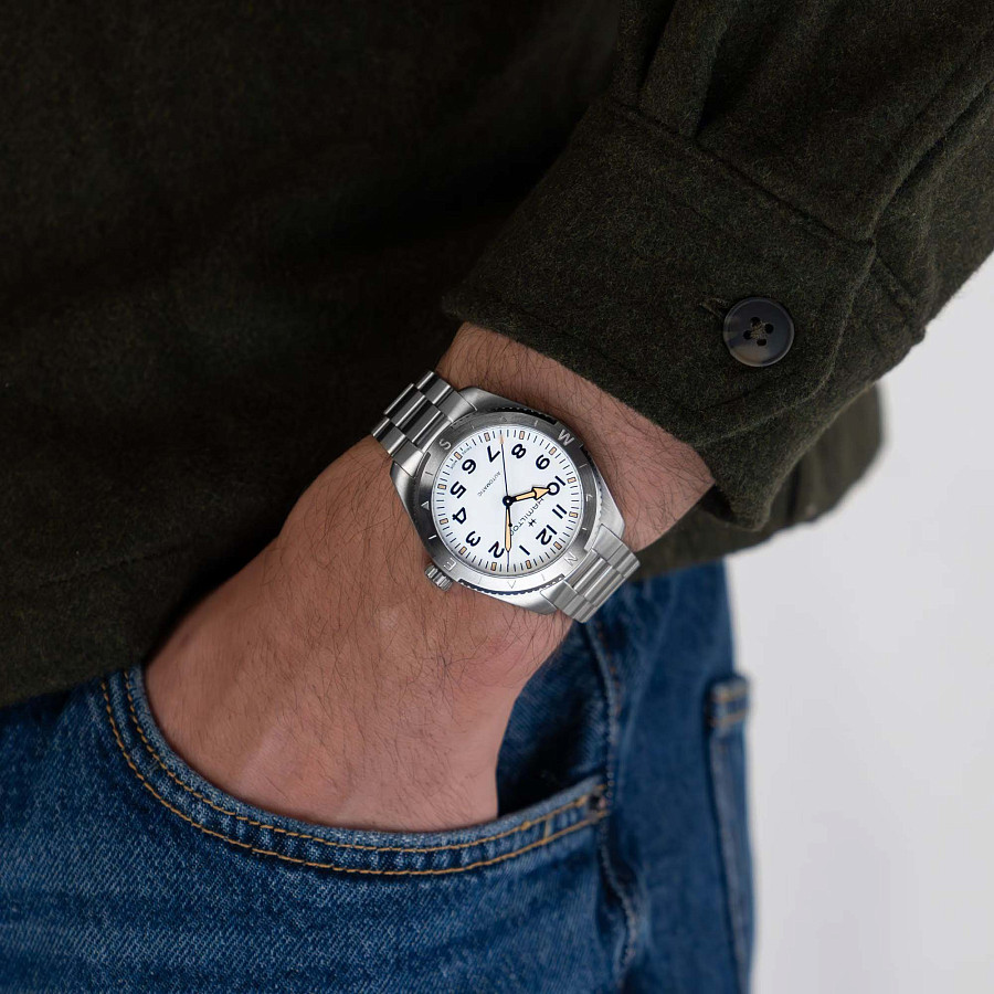 Часы Hamilton Khaki Field Expedition Auto H70315110 — мужские, нержавеющая сталь