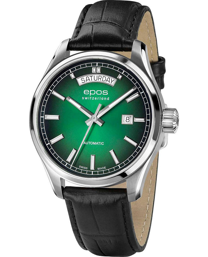 Часы Epos Passion 3501.142.20.93.25 — мужские, зеленый