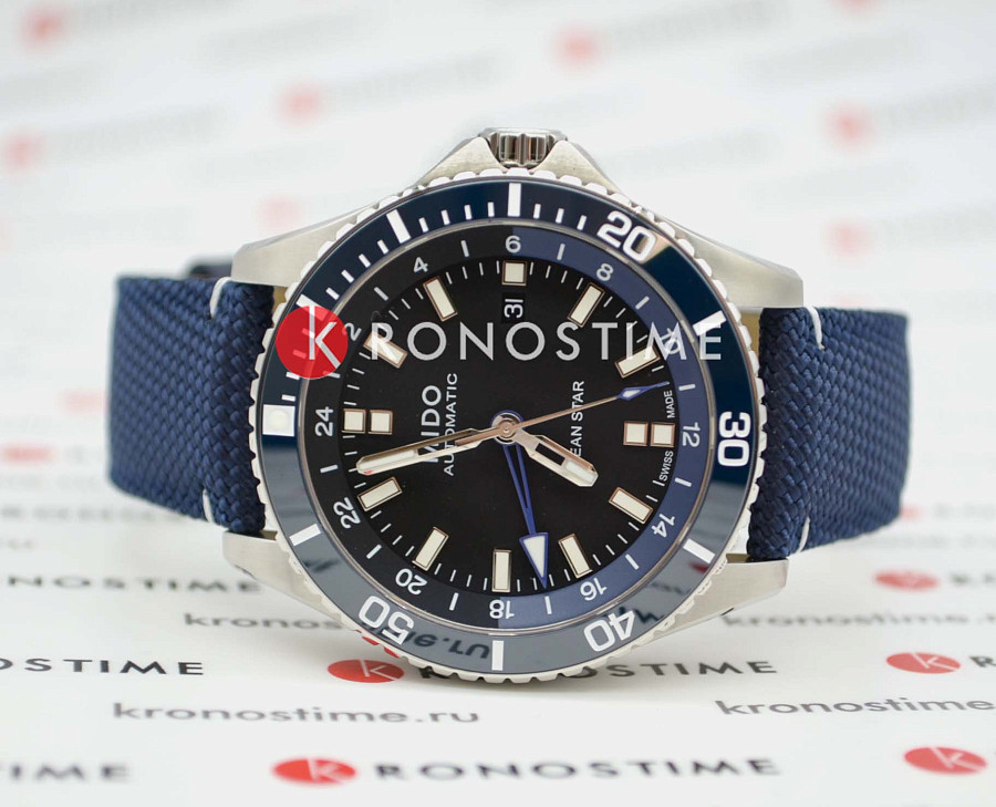 Часы Mido Ocean Star GMT M026.629.17.051.00 — черный, металл сталь
